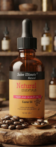 Salon Ultimate Natural Castor Hair and Scalp Oil - Strengthens Hair & Encourages Hair Growth - Net 59ml (2 fl. oz)