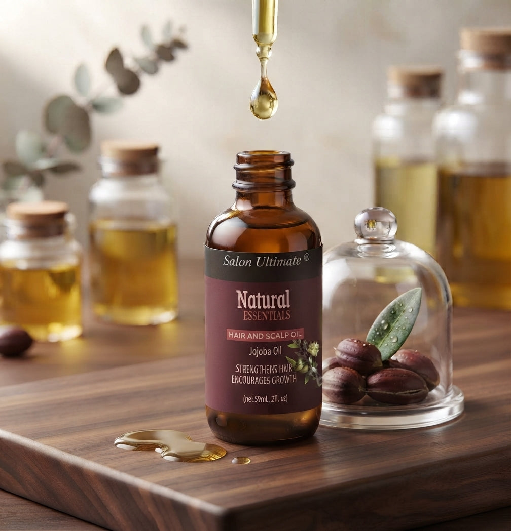 Salon Ultimate Natural Jojoba Hair and Scalp Oil – 2 fl. oz | Nourishing Treatment for Hair Growth, Scalp Health, Deep Hydration, & Stronger Roots with Pure Botanical Essentials