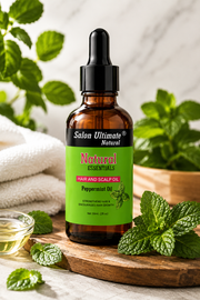 Salon Ultimate Natural Peppermint Scalp Stimulating Oil - Cooling Hair Growth & Root Strengthening Treatment, 59ml