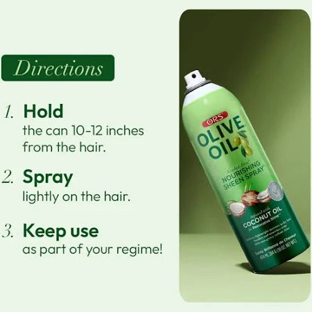 ORS Olive Oil Nourishing Sheen Spray infused with Coconut Oil (11 oz)